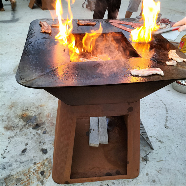 <h3>Wood Burning Corten Weathering Steel Outdoor Cooking Grills </h3>
